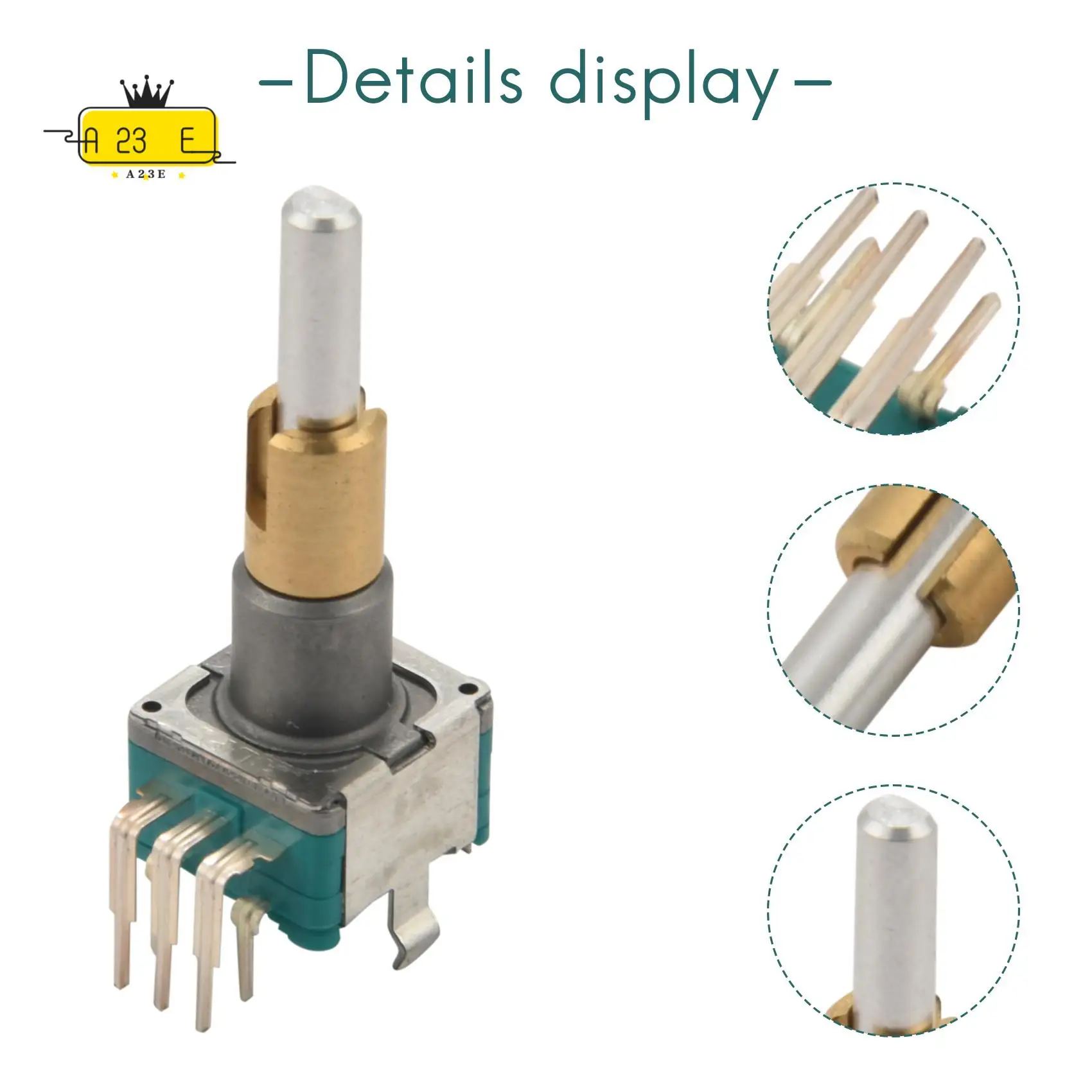 

A23E-EC11EBB24C03 Двухосевой энкодер с переключателем 30, номер позиционирования 15, ручка точки импульса, 25 мм
