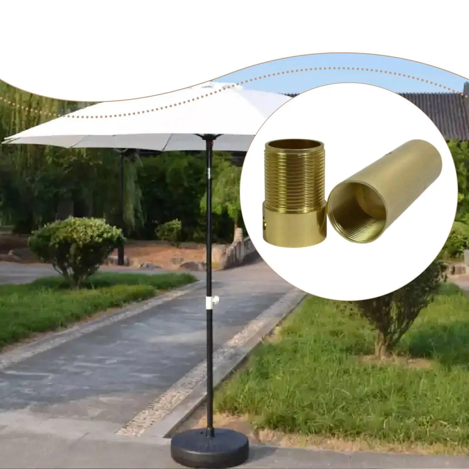 Splicing Sleeve for Fixing Shade Ribs Aluminum Alloy for Outdoor Furniture Sleeve Outdoor Hardware