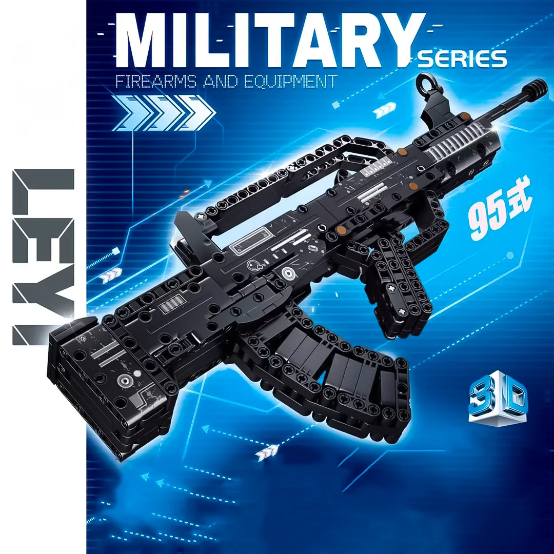 Type 95 assault rifle assembled building block gun boy gift toy gun kids puzzle patchwork model 98 kCS weapons awm and ak47