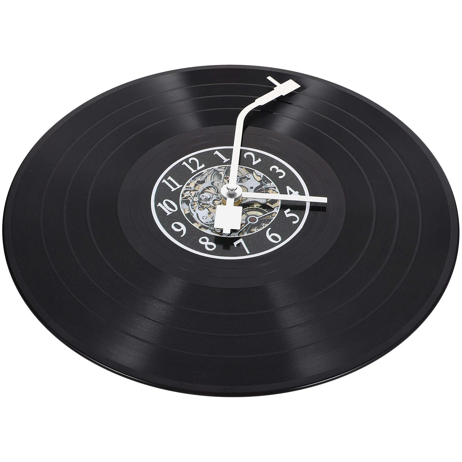 

for Vinyl Record Wall Clock Vintage Decor Musical Graffiti Black Plastic Indoor Clocks