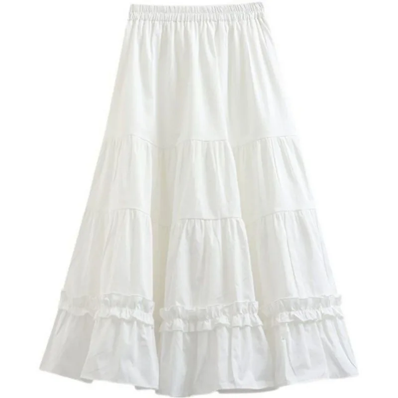 Skirts Women Korean Fashion A-line Lovely All-match Simple Holiday Empire Chic Mujer Faldas Casual Preppy Schoolgirl Sweet Style