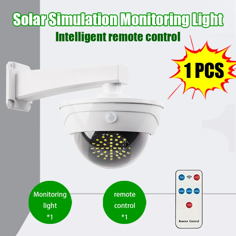 

Solar-powered simulated human body infrared sensing monitoring light, three lighting modes, remote control, life waterproof