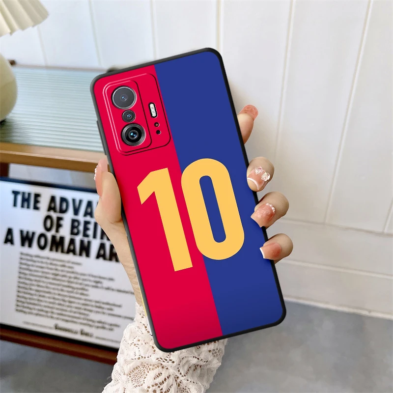 Крутой чехол с футбольным номером для Xiaomi Mi 15 10T 13Lite 12 Lite 11T Pro 14 Pro 11 Lite 12T 12x Soft Cover