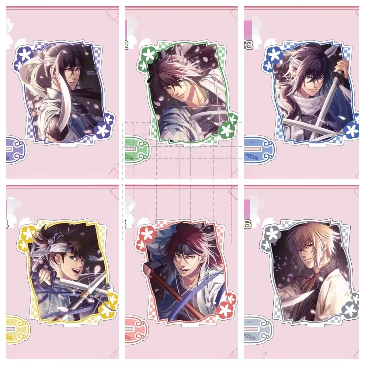 

Game Hijikada Toshizou Toudou Heisuke Harada Sanosuke Yukimura Chizuru Acrylic Stand Doll Anime Figure Model Cosplay Toy Gift