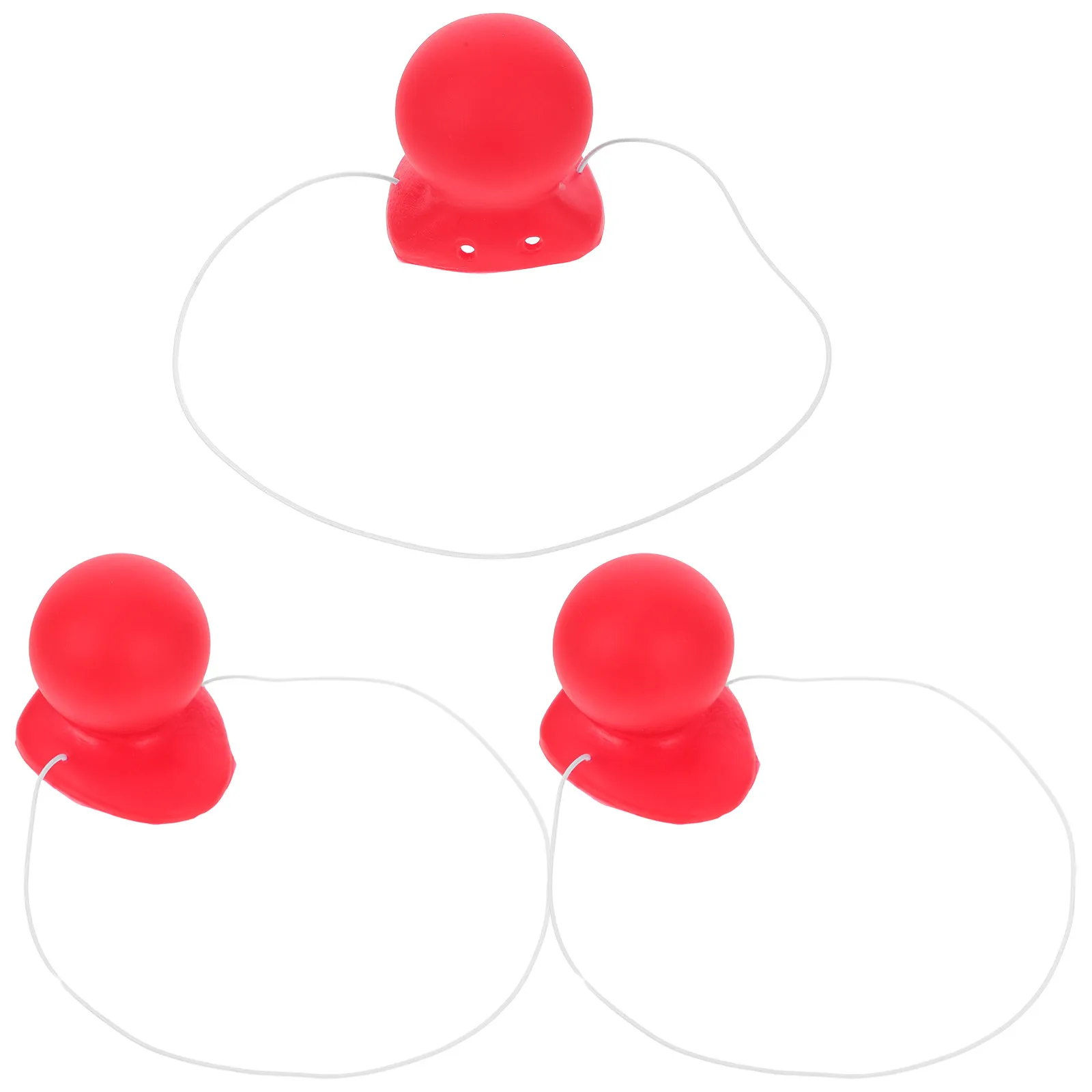 

3Pcs Red Rubber Clown Nose Masquerade Halloween Carnival Cosplay Photo Prop Bright Smooth Surface Clown Nose