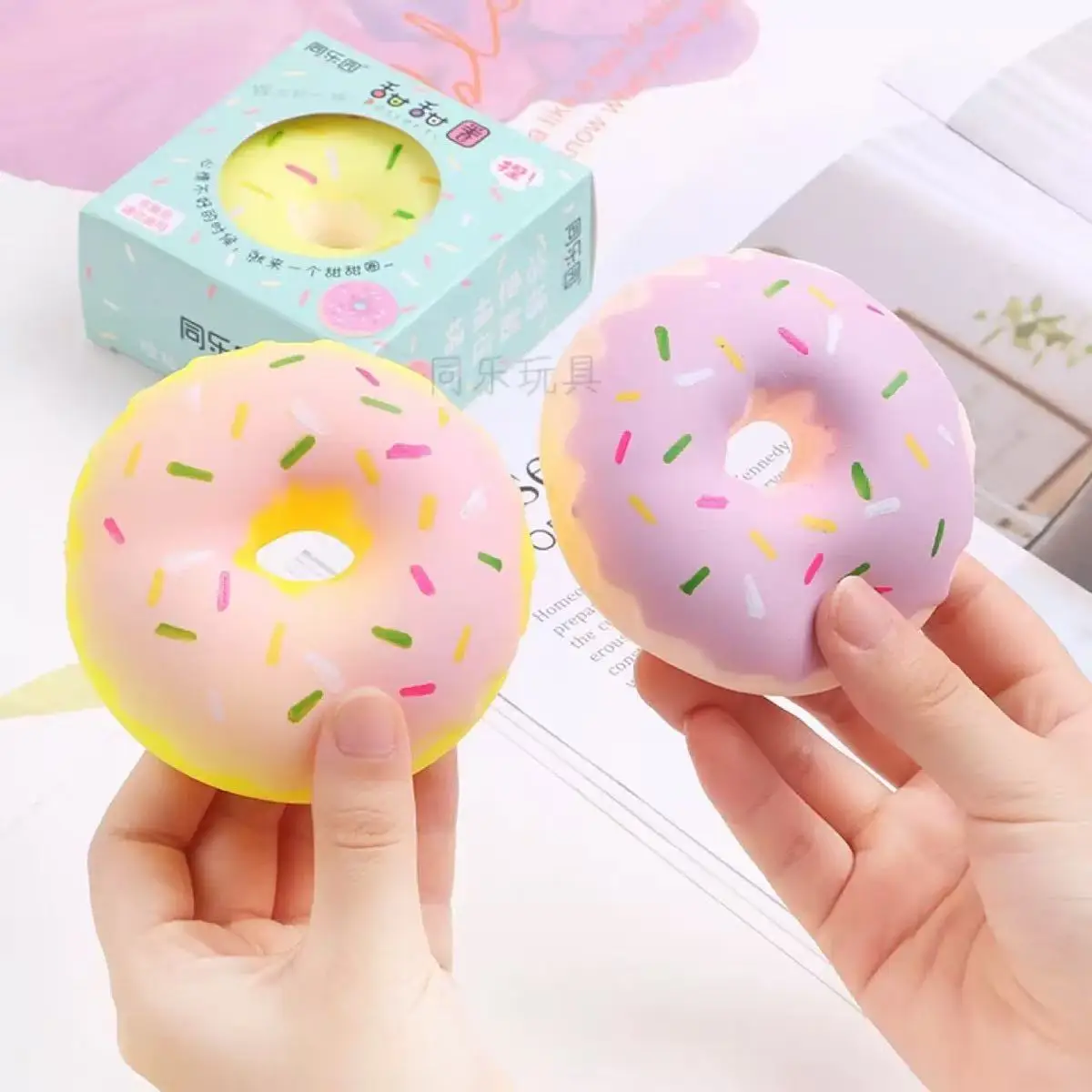 New donut squeeze toy shaper tofu ball creative cartoon cute stress relief gadget