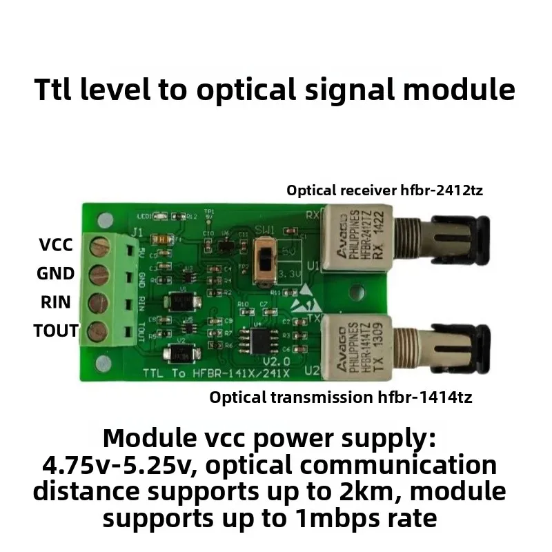 

HFBR-1414TZ, HFBR-2412TZ Волоконно-оптический модуль приемопередатчика/оптоэлектронный двунаправленный преобразовательный модуль/1 Мбит/с б/у
