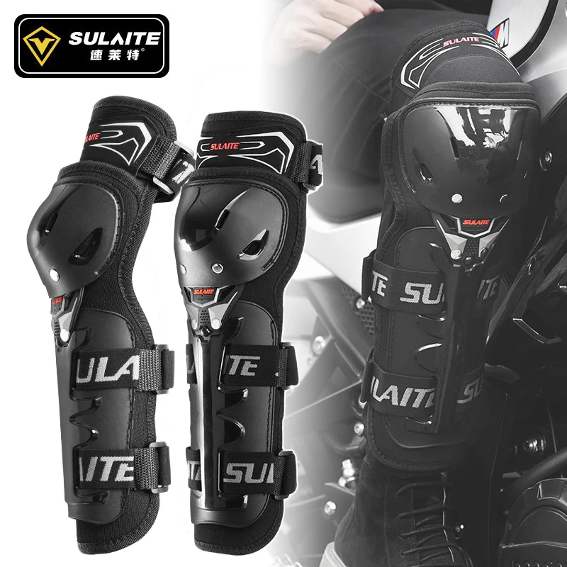 

SULAITE Men Motorbike Knee Elbow Guards Shock Absorbing Anti-fall Protective Pads for Off-road Racing MTB Outdoor Riding Sports