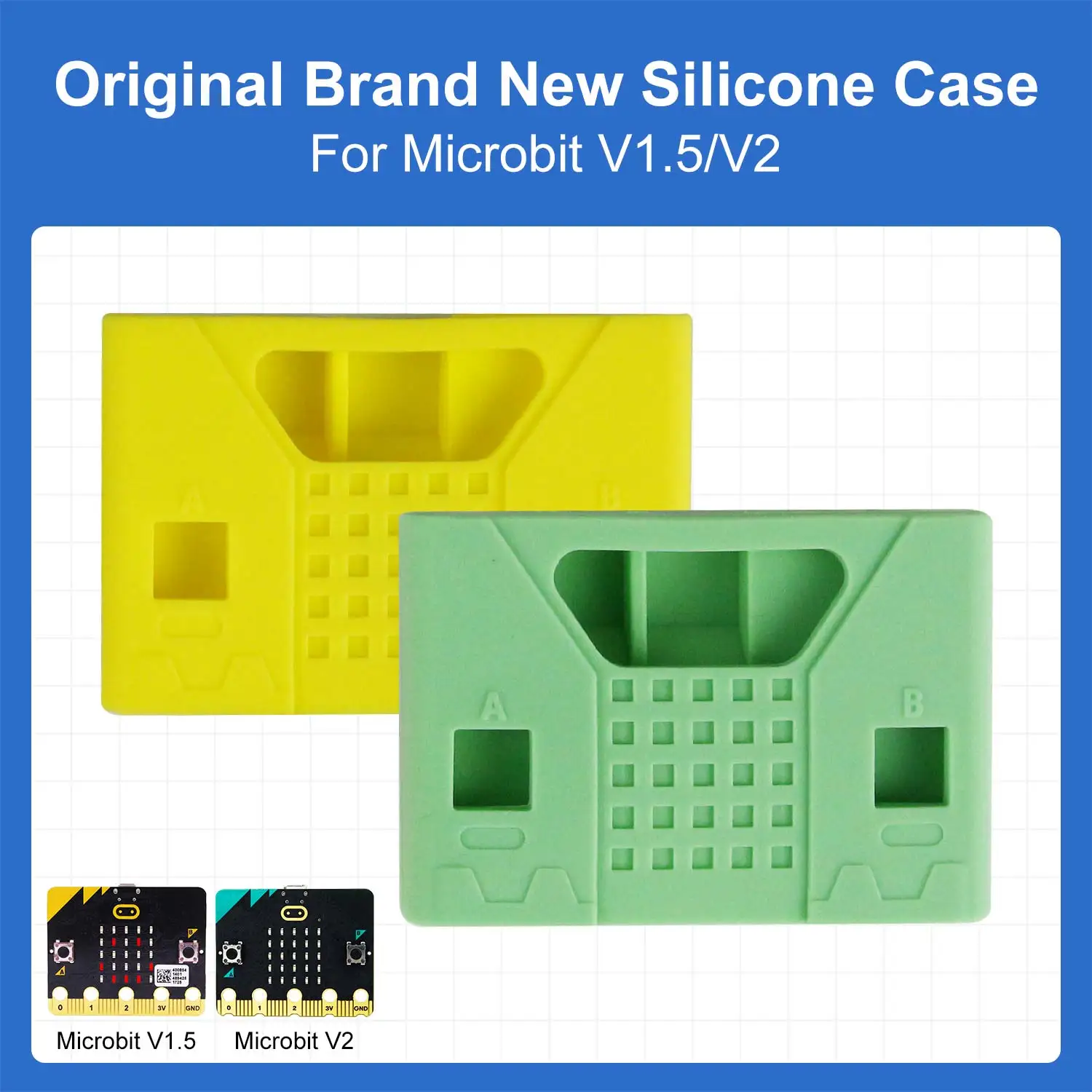 Yahboom-Nouvelle coque en silicone pour carte Micro:bit V1.5/V2, non incluse, pigments d'apprentissage pour étudiants, éducation STEM