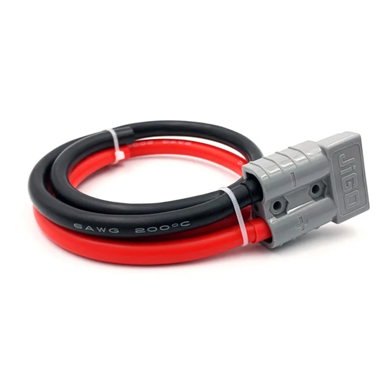 50A/120A/175A Electric Car Battery Charging Connector Forklift Plug With Silicone Cable High Current Connection Wire Harness