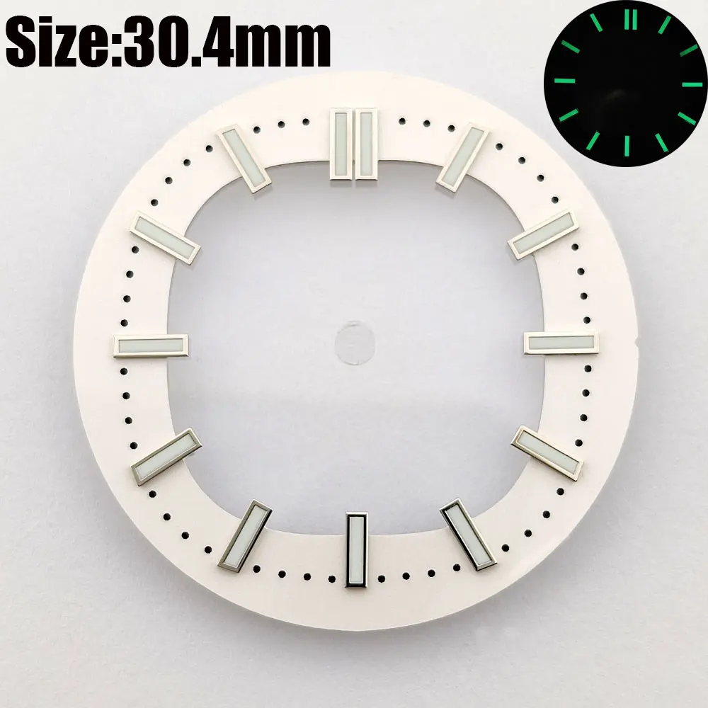NH35 dial 30.5mm dial transparent dial  multiple colors customized logo green glow suitable for NH35 movement watch accessorie