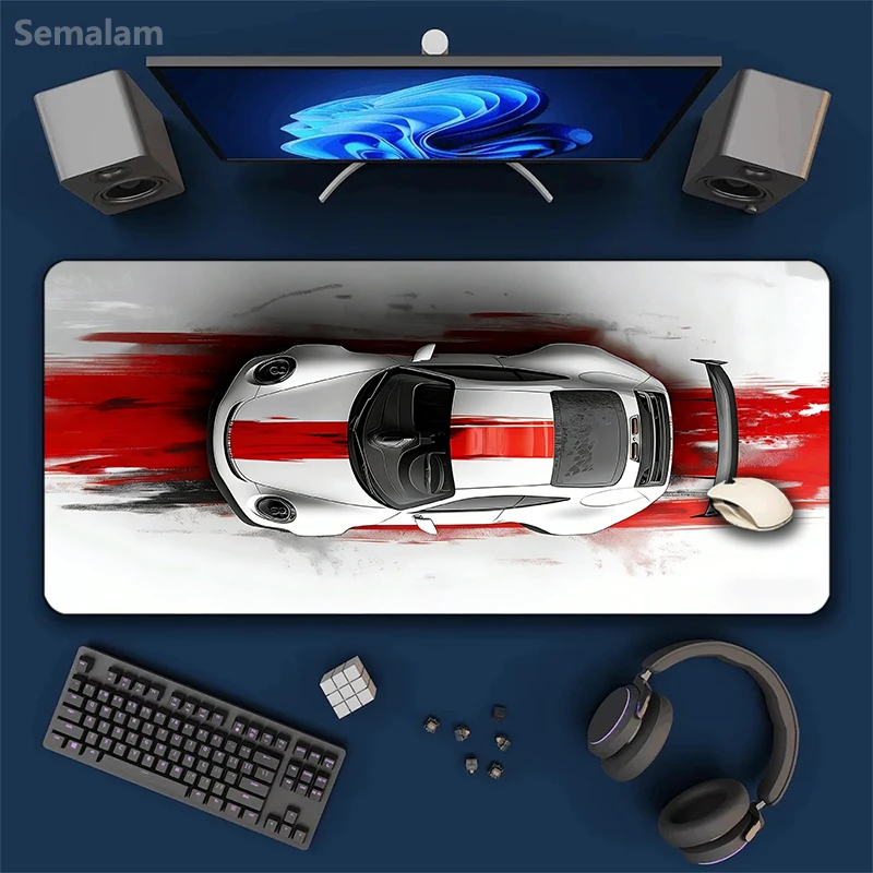 Gaming Mouse Pad XXL Esports Car Large Smooth Surface Lock Edge Anti-slip Desk Mat For Gamer Computer Laptop Home Office Table
