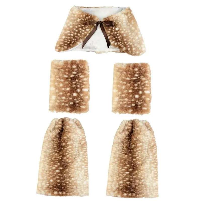 3pcs-faux-mink-fur-dot-elk-collar-shawl-scarf-gloves-leg-warmers-thick-winter-warm-set-festival-atmosphere-costume-accessory