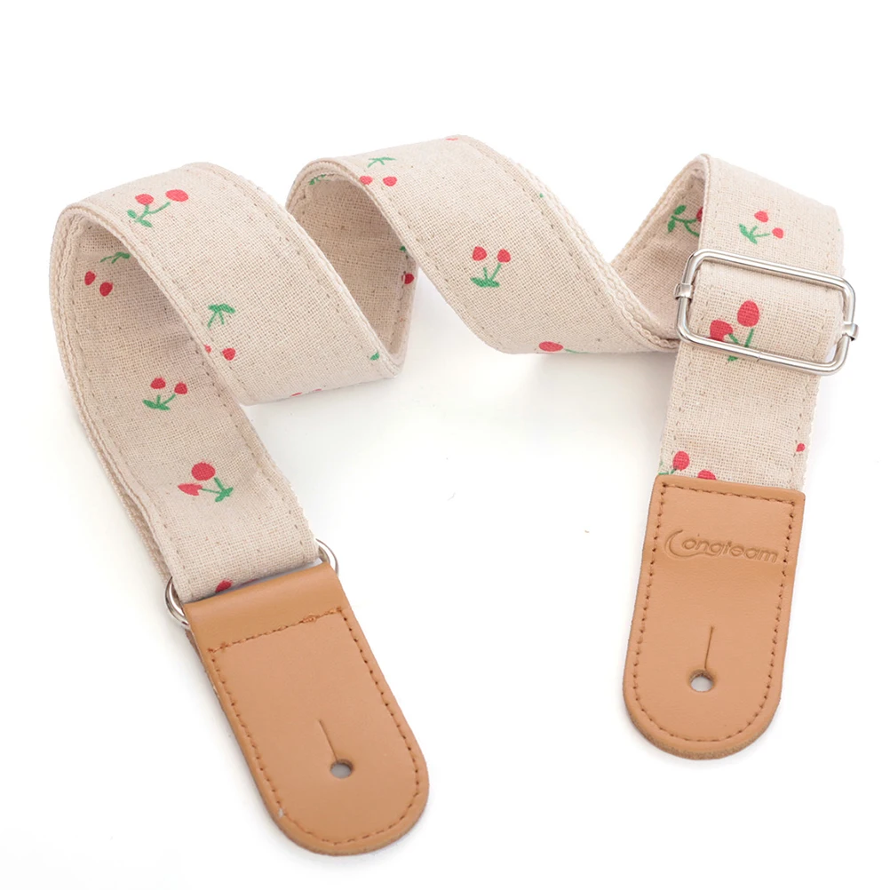 

Ukulele Strap Sturdy Cotton Linen Guitar Belt Adjustable Shoulder Strap for Acoustic Electric Bass Classical Banjo