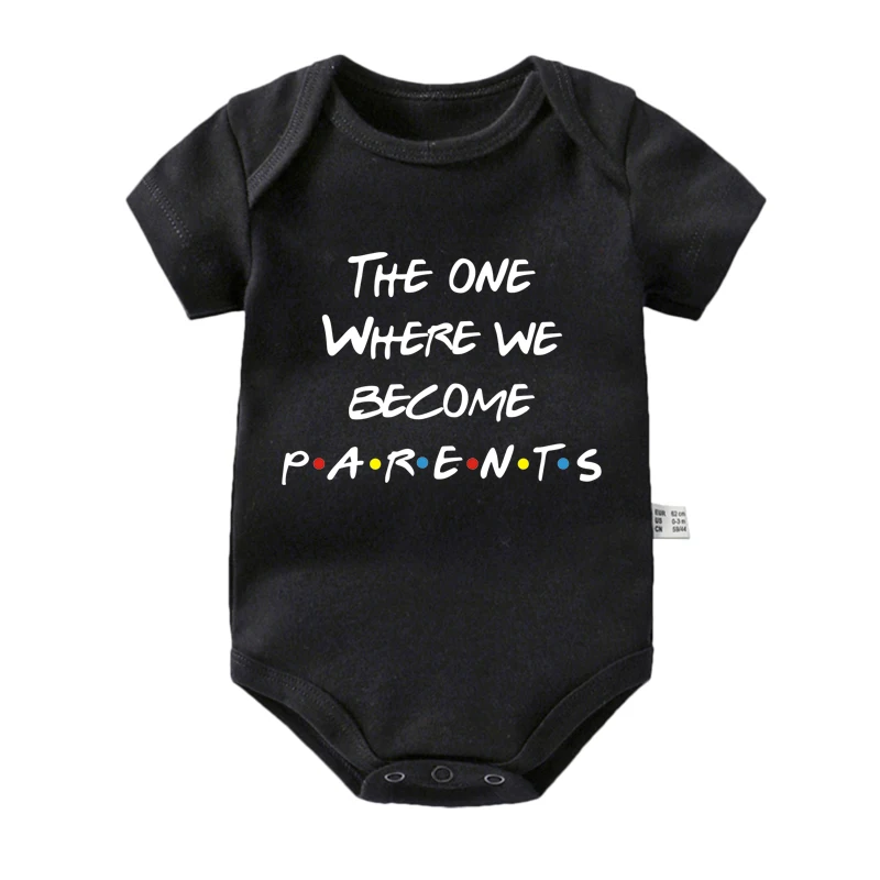 Pregnancy Announcement Onesies Newborn Bodysuit Baby Infant Toddler Jumpsuit We Become Parents Baby Clothes Gifts for New Parent