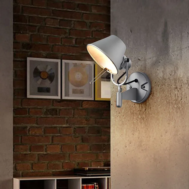 

Modern Personality with Straw Hat Lamps Wrought Iron Room Lamp Study Wall Lamp Bedroom Bedside Lights