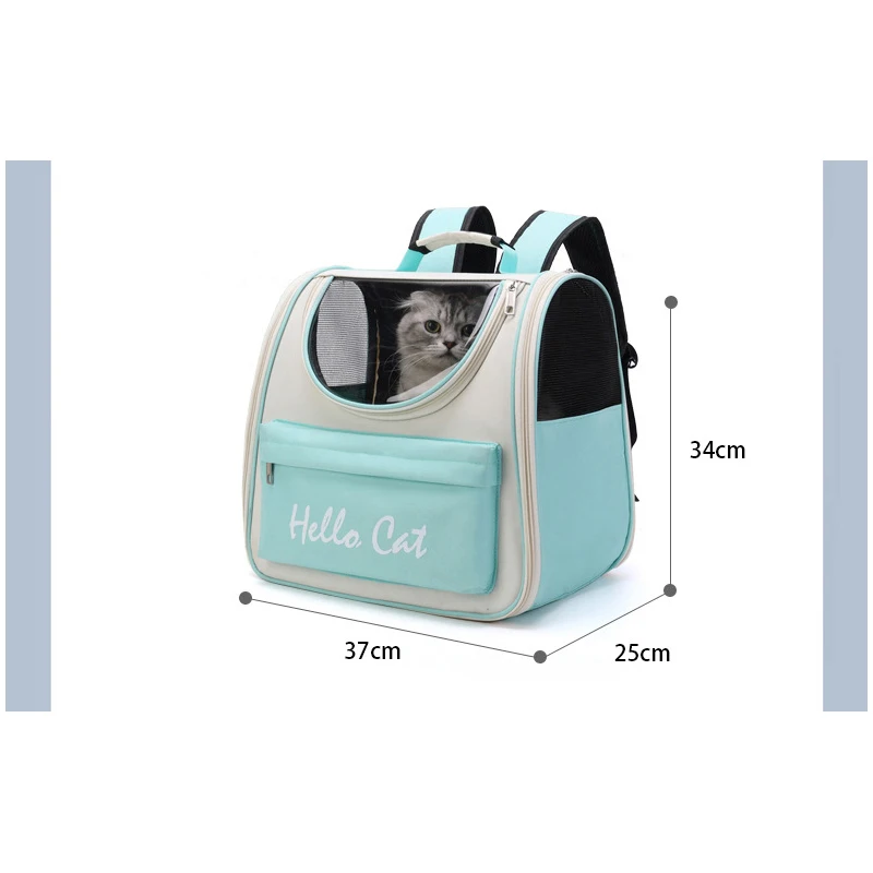 Transparent Backpack Cat Handbags Tulle Breathable Portable Safety Pet Backpack Oxford Fabric Outing Puppy Dog Transport Bag Pet