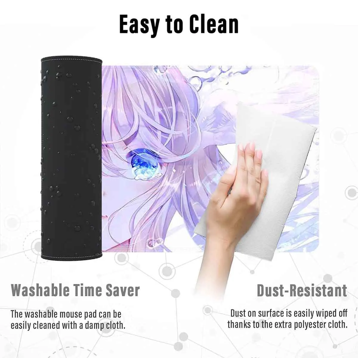 Anime A Silent Voice Nishimiya Shouko Mouse Pad Mousepad Overwatched Professional Large Non-Slip Gamer Keyboard Pad Mouse Mat