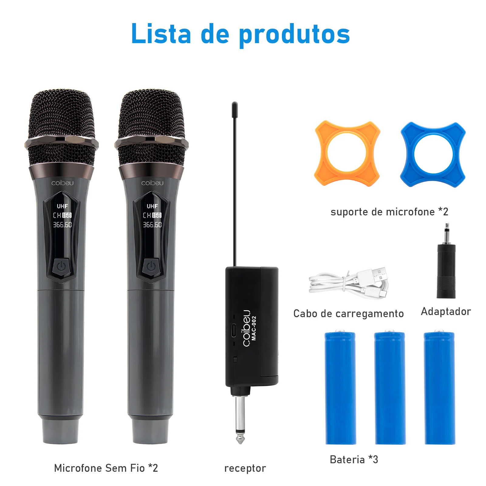 Wireless Bluetooth Earphone Wireless Microphone, karaoke, Professional Sennheiser Wireless Mic, Free Shipping, from Brazil