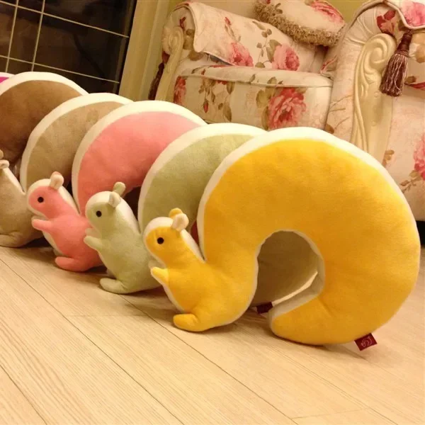 

Cute Cartoon Travel Pillow for Gilr Squirrel Doll Neck Pillow Orthopedic Airplane Office Break Nap Cushion Candy Colored