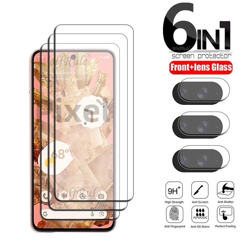 6-in-1 For Google Pixel 10 Glass Google Pixel 10 Pro XL Tempered Glass 9H Clear Screen Protector Google Pixel 10 Pro Lens Glass
