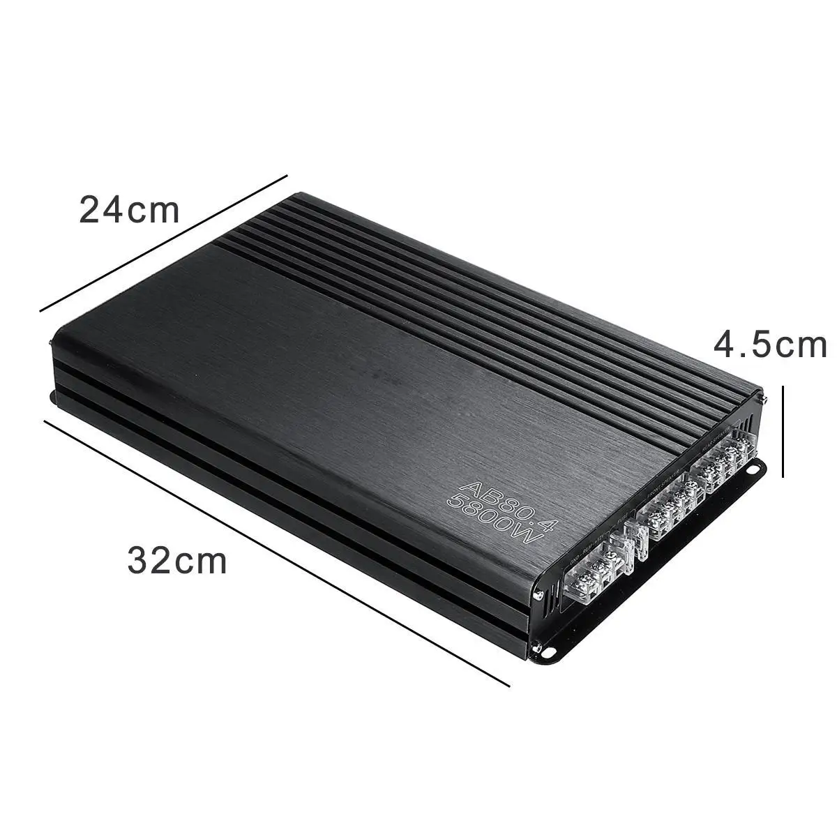 AB80.4 4 Channel Car Power Amplifier 7800w Aluminum Alloy Sound Quality Amplifier Car Audio Car Modified Power Amplifier