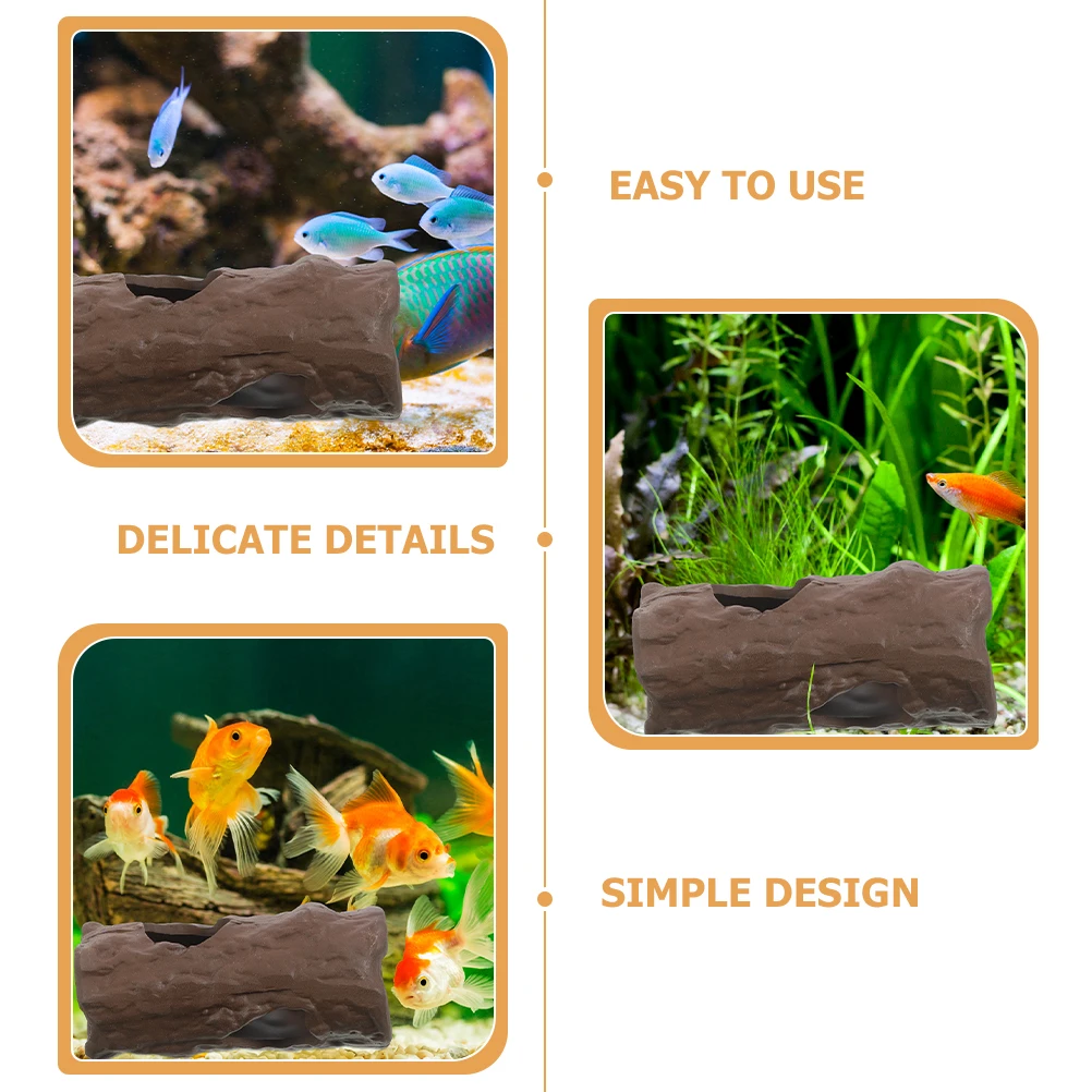 

2 Pcs Tank The House Jar Fish Hiding Purple Clay Cave for Aquarium Decoration