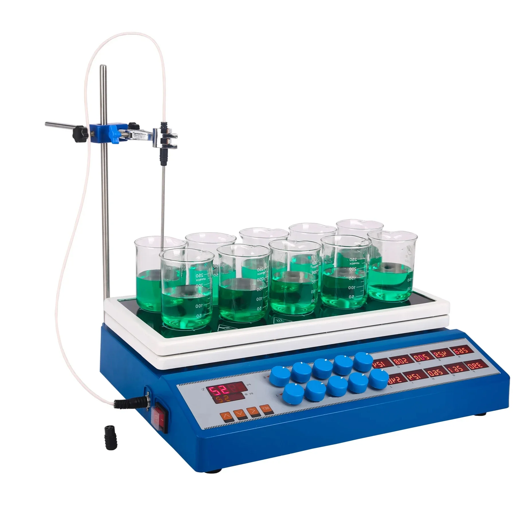 

Multipoint 250ml Capacity Stirrer Digital Lab Magnetic Stirrer With Hot Plate