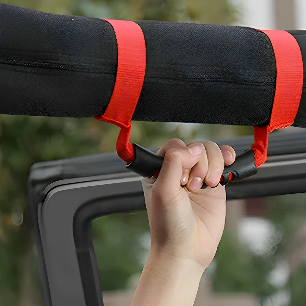 2/4Pcs Roll Bar Grab Handles Grip Handle For 1995-2021 Jeep Wrangler YJ TJ JK JKU JL Sports Sahara Freedom Rubicon X Unlimited