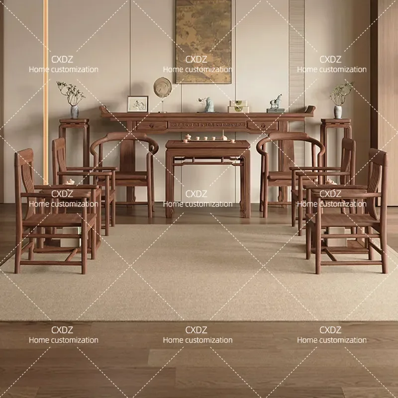 New Chinese Style Zen Solid Wood Table Incense Case Household Song Style Aesthetics Foyer Strip Case Secret Cabinet Living