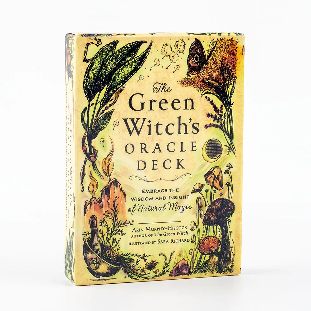 TK119K The Green Witch's Oracle Deck 50Pcs Tarot Leisure Entertainment Game Card Family Gathering Divination Deck  10.3*7.3cm