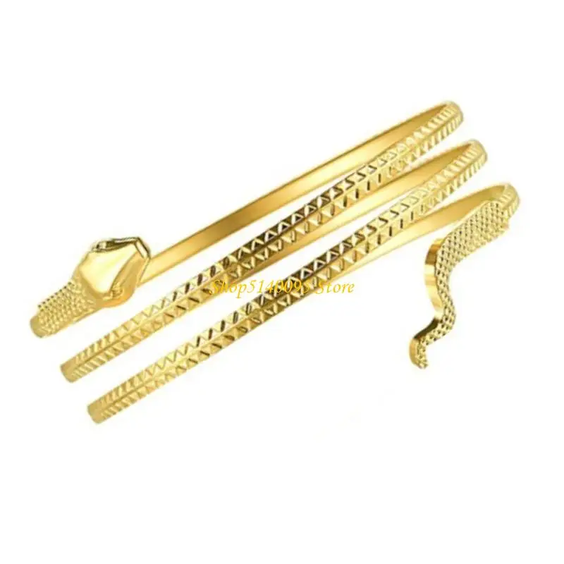 

DXAE Elegant Armband Chain Blingbling Snake Arm Bracelets for Women Delicate Coils Armlet Armband Open Bangle