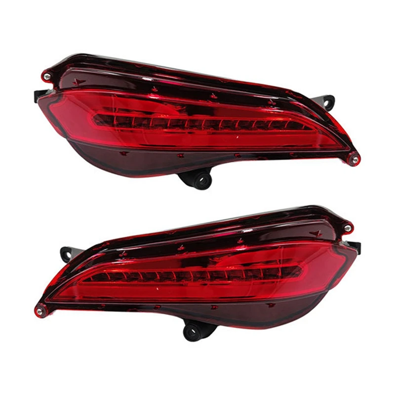 New2pcs Auto LED Reflector Taillight Rear Fog Lamp Bumper Braking Turn Signal Lights For Toyota Yaris 2017 2018 2019