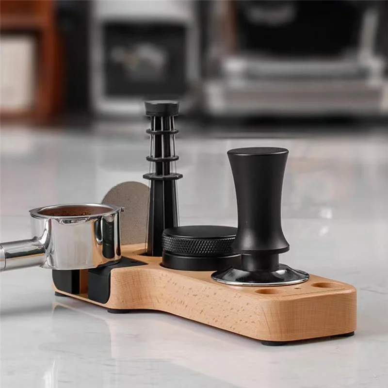 Universal Coffee Tamper Presser Holder for Espresso Distributor Tamping Station Distribution Lever Tool Tamper Mat-A