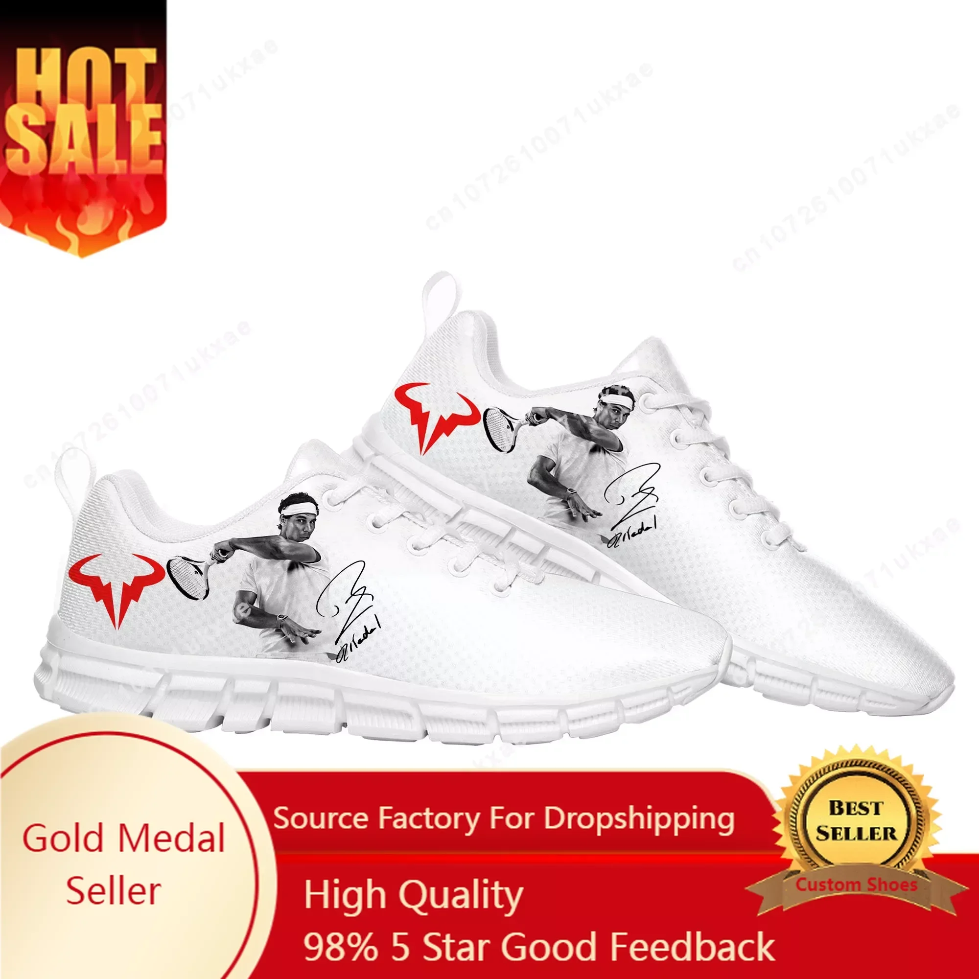 Rafael Nadal tennis player Sports Shoes Mens Womens Teenager Kids Children Sneakers Parent Child Sneaker Customize Shoe