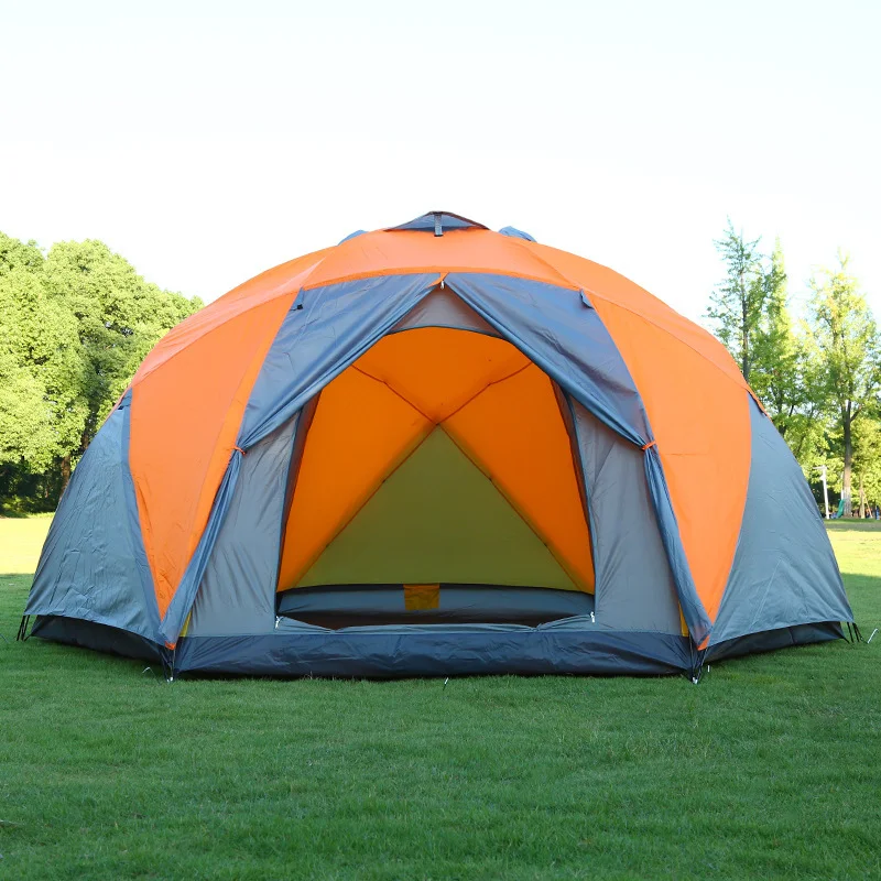 Tienda ultralarga De doble capa a prueba De lluvia y viento para 5-8 personas, yurta para fiesta familiar, Picnic, Camping, Gazebo grande, Tienda De Campaña