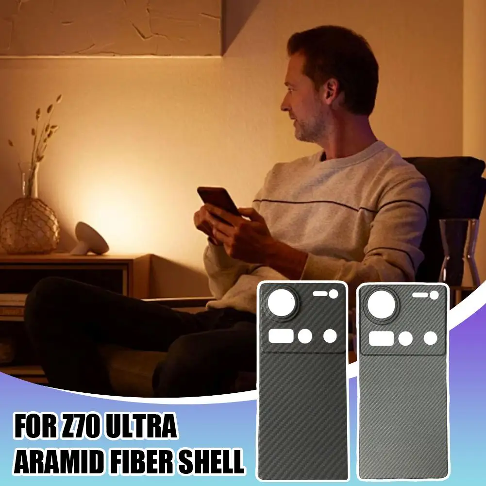 

For Nubia Z70 Ultra Case Real Carbon Aramid Fiber Phone Protective Cover for Z70Ultra Ultra-Thin Phone Case N EWW W7G9