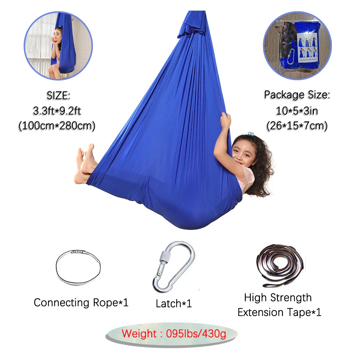 Swing Elastic Cuddle Hanging Hammock para Crianças, Cadeira de Criança, Cadeira Cocoon Indoor, Jardim Swing, Varanda Conjunto de Móveis