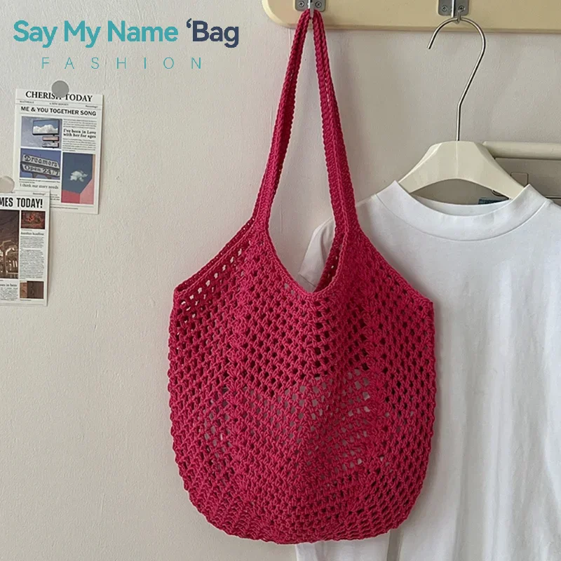 

Women's Casual Large Capacity Woven Bag Open-Top Beach Tote Breathable Durable Woven Shoulder Bag Beach Tote Woven Bag
