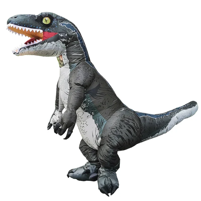 Erwachsene T-Rex Velociraptor Dinosaurier aufblasbare Kostüme Purim Halloween Party Anime Cosplay Kostüm Kleid Anzüge für Mann Frau