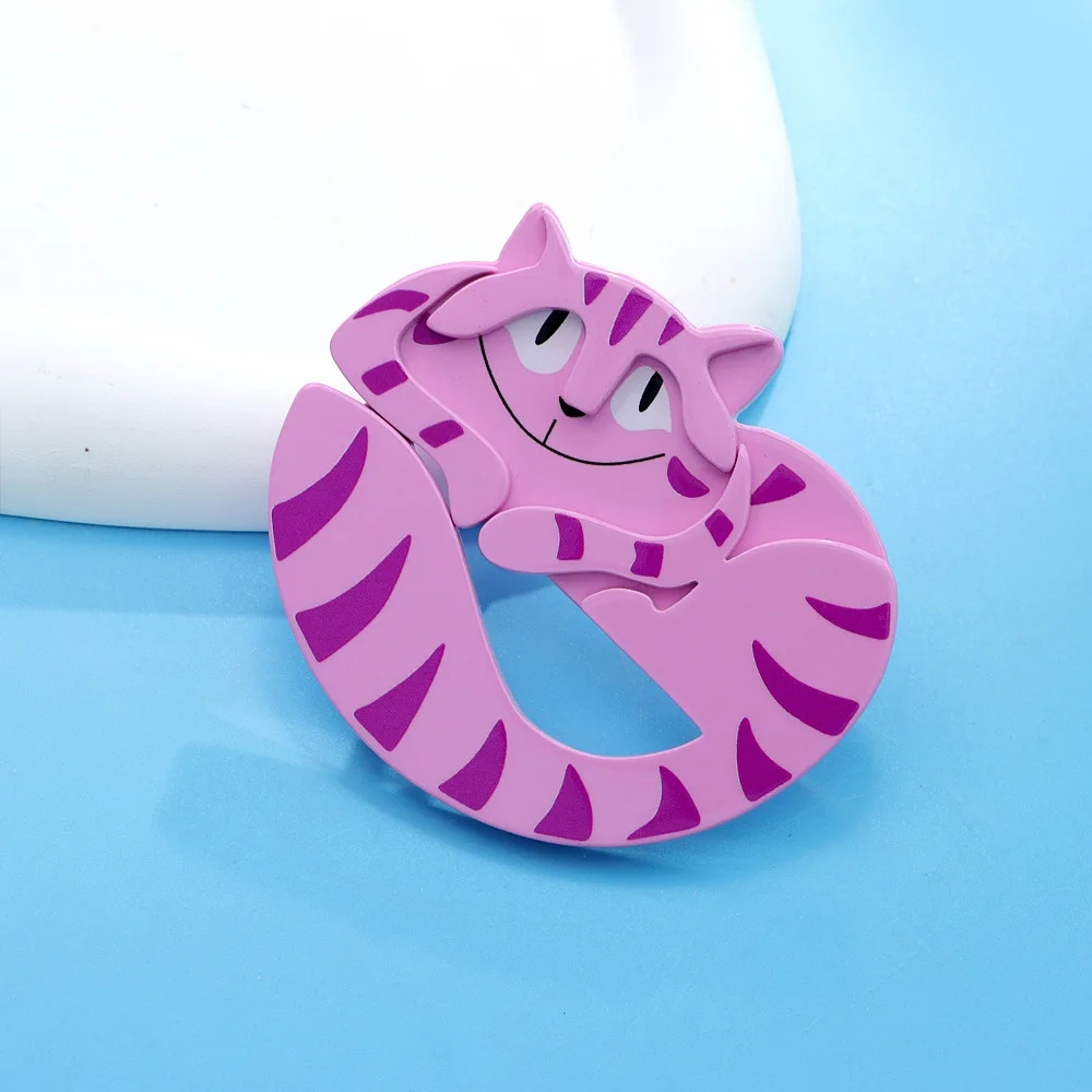fashion acrylic pink cat brooch women\'s clothing accessories pins