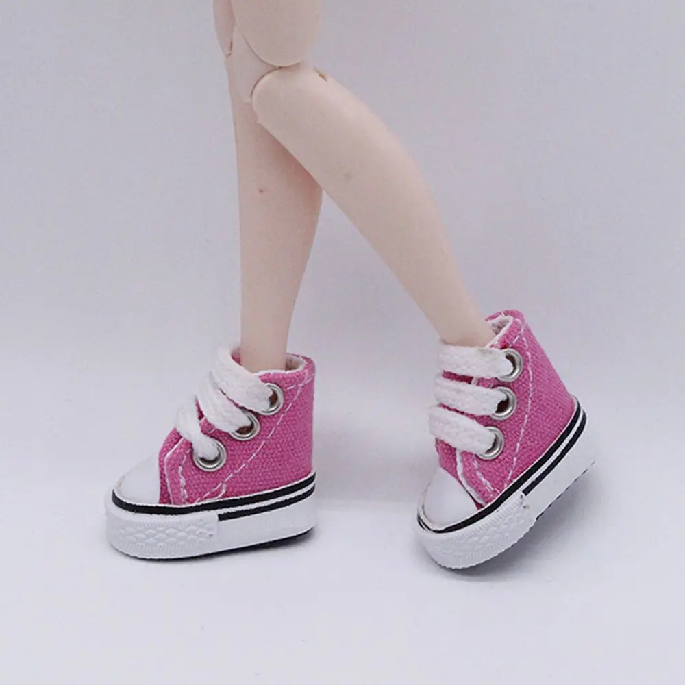 1 Pair 3.5cm/5cm Doll Canvas Shoes Fashion Handmade Doll Sneakers 1/6 Dolls Sneakers Shoes For Children BJD Accessories