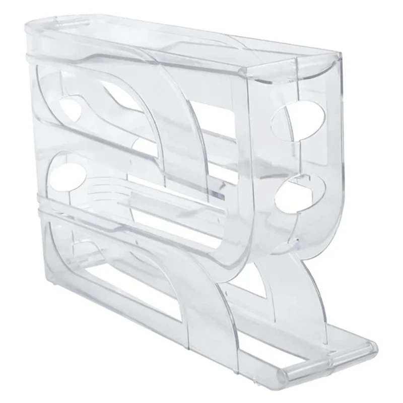 Automatic Scrolling Egg Rack Egg Basket Container Roll Down Refrigerator Egg Dispenser Kitchen Home