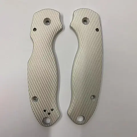 2 Types Aluminium Knife Grip Handle Scales For Genuine Spyderco Paramilitary3 Para3 C223 Knives DIY Making Accessories Parts