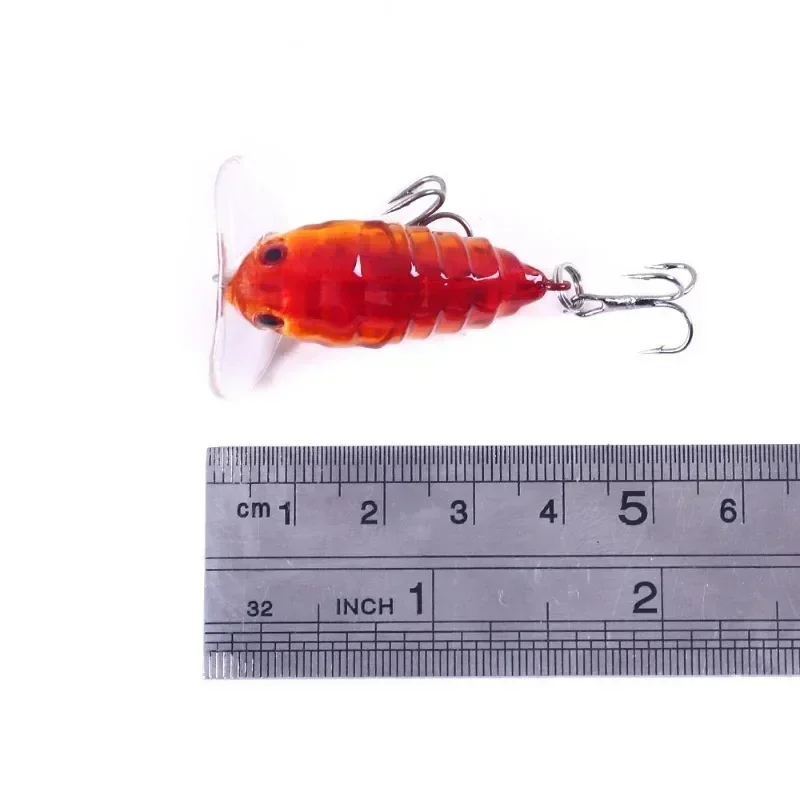 Floating Bionic Bait for Fishing, Artificial Wobblers, Colorful Insect, Fake Lures, Fishing Tackle, 4cm Length, 4.4g, 1Pc