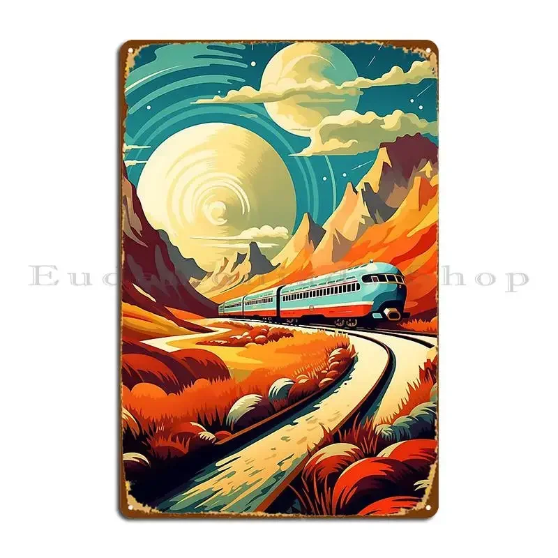 The Alien Express Metal Sign Retro Customized Designing Bar Cave Wall Decor Tin Sign Poster