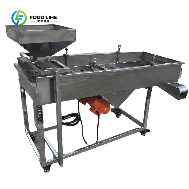 Customized Commercial Coffee Screening Cleaning Sieving Machine High 300-500kg/h Capacity High Frequency Linear Vibrating Screen