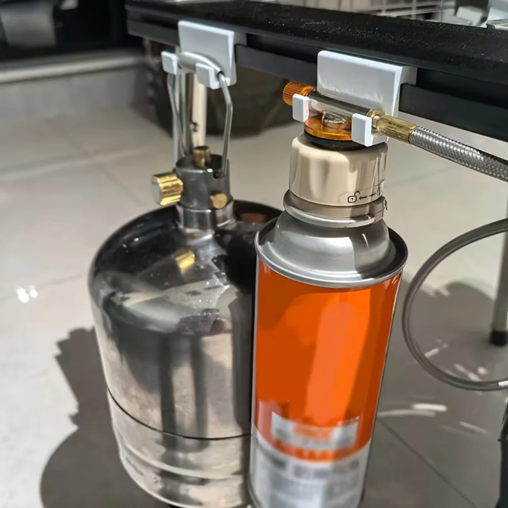 Camping Table Gas Canister Hook Outdoor BBQ Table Side-Rail Hook For Hanging Gas Canisters And Other Camping Gear