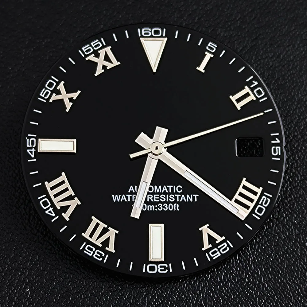 NH35 dial Man's Watch dial customize logo 29mm dial Roman numeral dial, suitable for NH35 Movement watch accessory repair tool