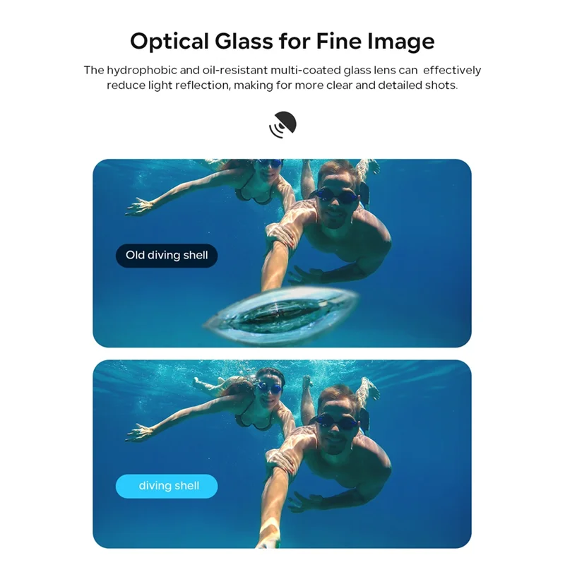 ABKI-AMAGISN 50M 방수 보이지 않는 다이브 케이스 Insta360 X4 액션 카메라 액세서리 용 방수 하우징 커버 Anti-Scratch